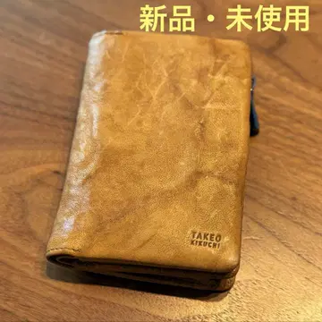 TAKEO KIKUCHI 브라운 3단 폴더형 지갑