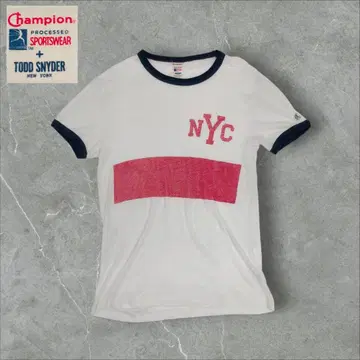 TODD SNYDER x Champion NYC 프린트 티셔츠 캐나다제