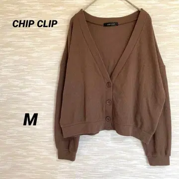 CHIP CLIP 와플 가디건 [ M ] 긴팔 드롭 숄더 0442