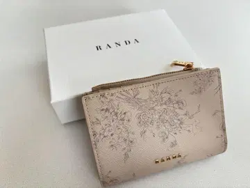 RANDA 꽃무늬 반지갑 베이지