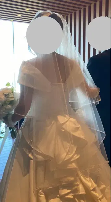 새상품급 타카미 브라이덜 웨딩 드레스 베일 펄 비즈