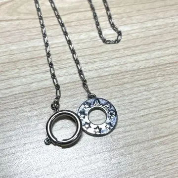 A.P.C. 펜던트 실버 체인 목걸이