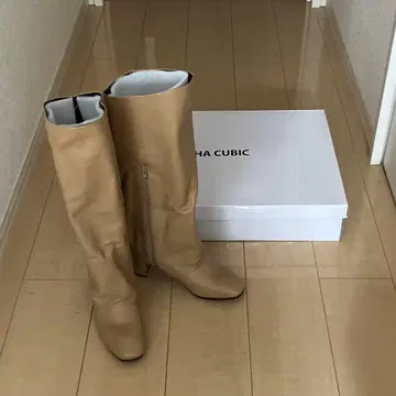 ALPHA CUBIC 와이드 샤프트 롱 부츠 토프 23.5cm