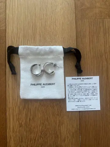 PHILIPPE AUDIBERT 실버 후프 귀걸이