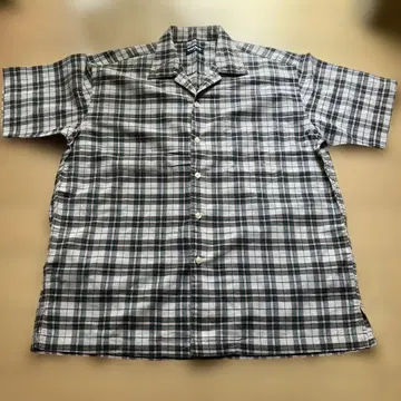 90' 올드 유니클로 UNIQLO 체크 무늬 반팔 셔츠 M