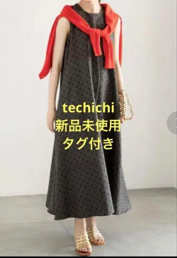 techichi 테치치 도트 A라인 원피스
