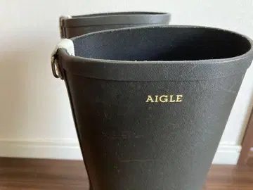 AIGLE 레인부츠 블랙 러버 장화 22.5cm