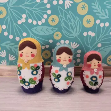 펠트 마트료시카 인형 세트