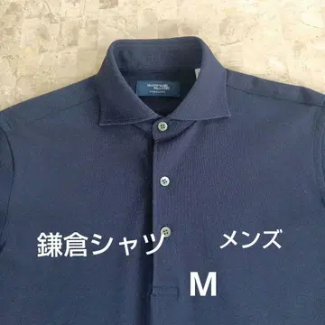 가마쿠라 셔츠 네이비 반팔 피케 셔츠 M