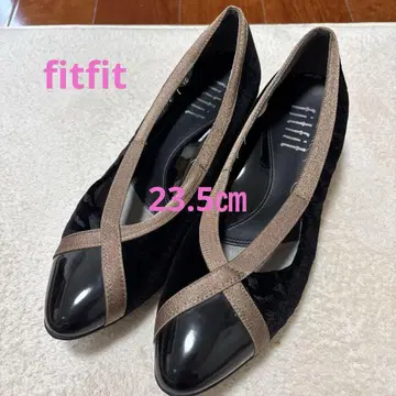 핏핏 fitfit 크로스 펌프 스니커즈 벨루어 블랙 23.5cm