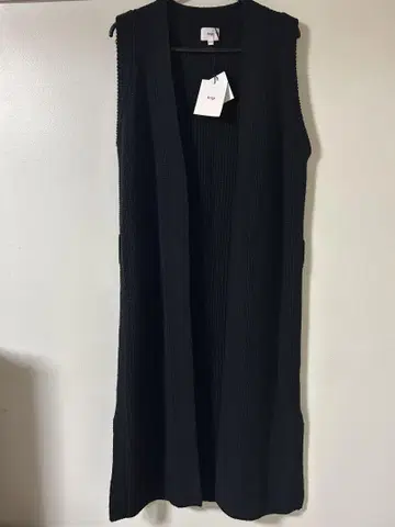 Ange 블랙 롱 베스트 S/M