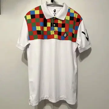 V12 브이 트웰브 멀티 컬러 체크 무늬 골프 셔츠 폴로 M