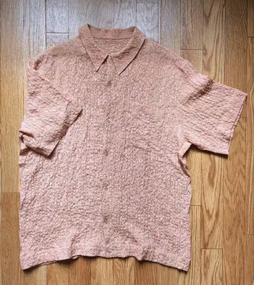 IKIJI 린넨 반팔 셔츠 시어서커 L-XL 미사용 새상품