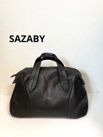 SAZABY 사자비 올 가죽 보스턴 백 블랙