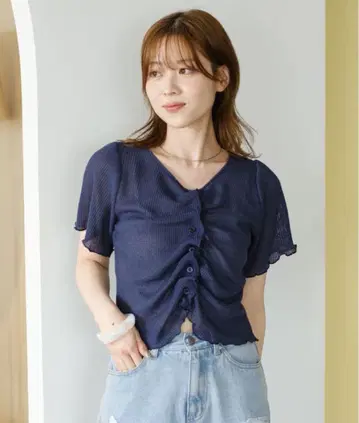 Kastane 프론트 셔링 반팔 TEE