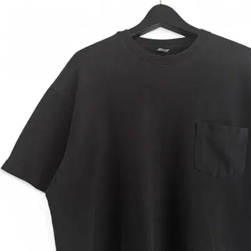 90s Hanes 포켓 무지 블랙 티셔츠 XL A75