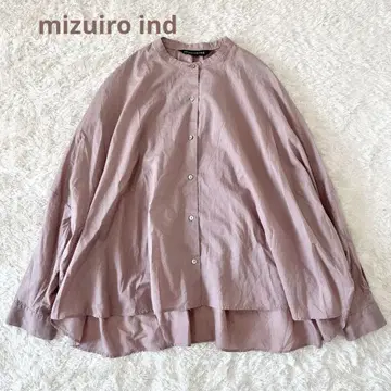 mizuiro ind 미즈이로인드 백 개더 와이드 셔츠 핑크