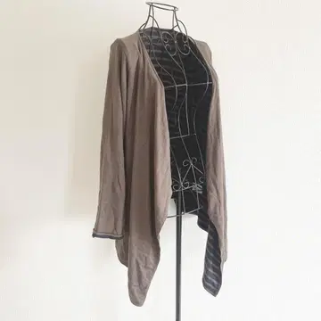 라피스루체퍼빔스 가운 니트 가디건 브라운 보더 캐주얼