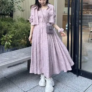 rienda 크롭 셔츠 세트 베어 원피스