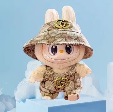 라부부 17cm 옷 갈아입히기 봉제 인형 옷 2종 세트 멜빵바지 & 모자