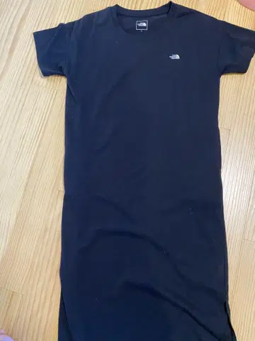 THE NORTH FACE 블랙 반팔 롱 원피스 L