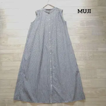 MUJI 무인양품 코튼 슬리브리스 원피스 S