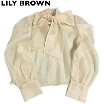 LILY BROWN 릴리 브라운 보타이 블라우스 리본 시어
