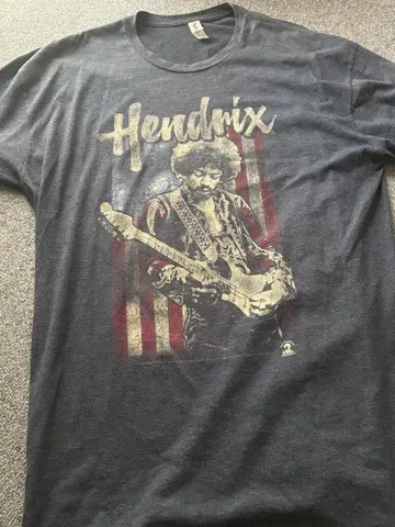 Jimi Hendrix 다크 그레이 밴드 티셔츠