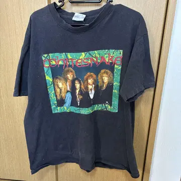 Whitesnake 1991 WORLD 투어 티셔츠 블랙