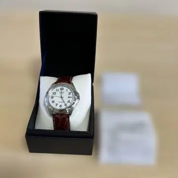 CASIO 아날로그 손목시계 화이트/브라운