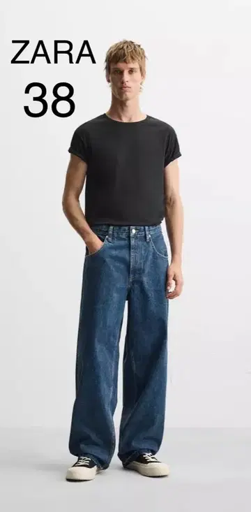 [새상품] ZARA 드로우스트링 배기 데님 팬츠 38