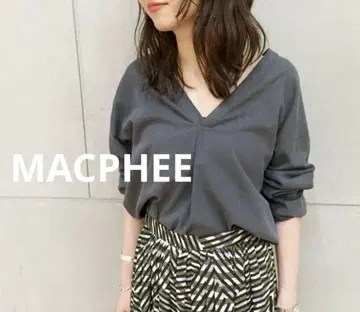 마카피 셔츠 블라우스 차콜 그레이 36
