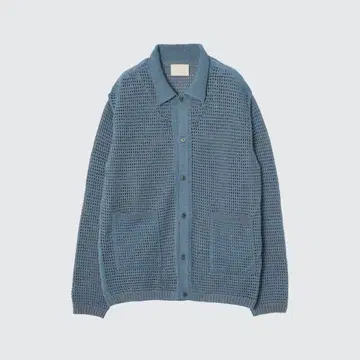 Mesh Knitted Shirt Cardigan