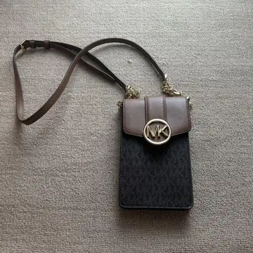 MICHAEL KORS 스마트폰 숄더백 블랙/브라운