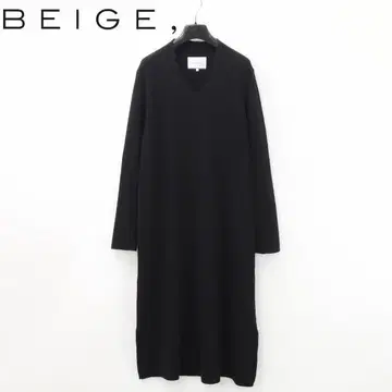 B7541 BEIGE, 베이지 워셔블 울 니트 원피스 4