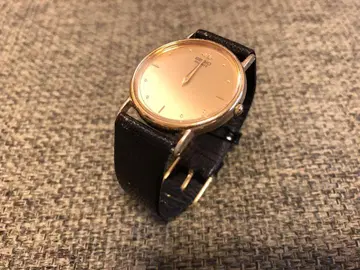 SEIKO 쿼츠 세이코 아날로그 손목시계 골드/블랙