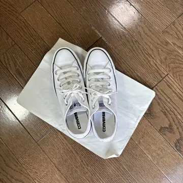 CONVERSE 화이트 로우컷 스니커즈 25cm