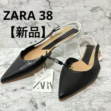 ZARA 슬링백 슈즈 플랫 펌프스 샌들 바이컬러 38