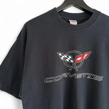 Corvette 로고 프린트 티셔츠 L A86