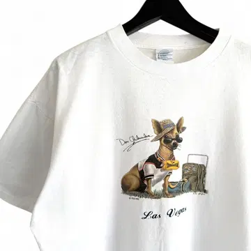 구제 의류 90s 아트 애니멀 USA 티셔츠 VINTAGE A87