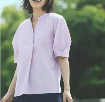 OPAQUE.CLIP 스키퍼 블라우스 택 포함 미사용 새상품 퍼플