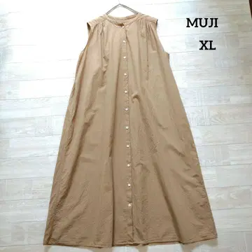 MUJI 무인양품 코튼 슬리브리스 원피스 XL