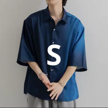 SINSS 신스 루즈핏 그라데이션 하프 슬리브 셔츠 S