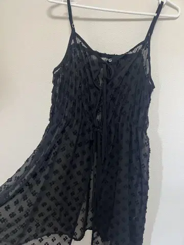 니코앤드 시어 자카드 미니 원피스 블랙