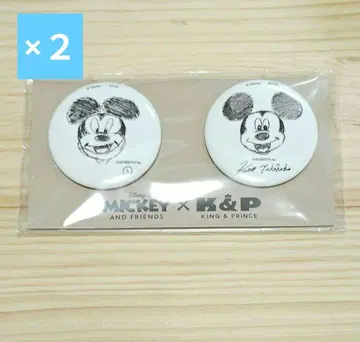 Mickey & Friends x King & Prince 캔뱃지 x 2