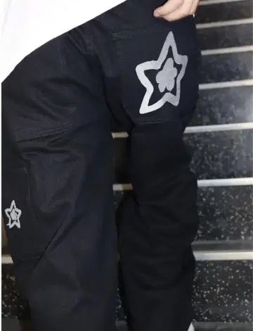 스타 팀 32 데님 블랙