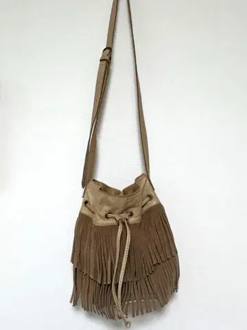 B&Y UNITED ARROWS 프린지 숄더백 베이지