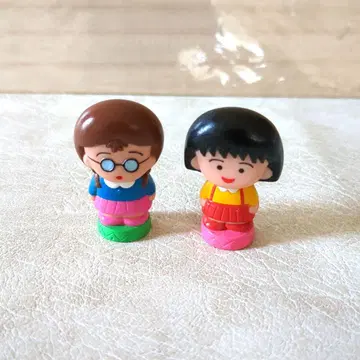 [레어] 마루코는 아홉살 소프트 비닐 피규어 마루코, 타마 짱 레트로