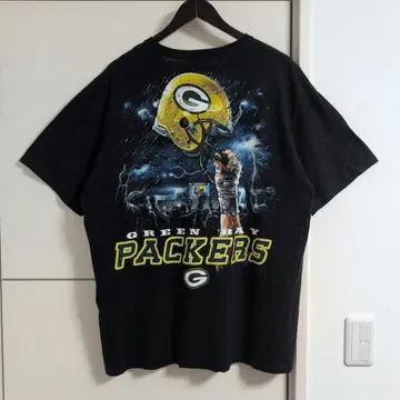 패커스 양면 프린트 티셔츠 NFL 미식축구 구제 의류 빅 실루엣