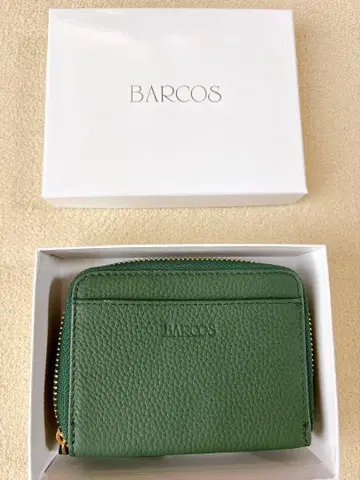 BARCOS 그린 가죽 반지갑
